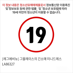 [레그에비뉴] 그물레이스의 긴소매 미니드레스 LA86327