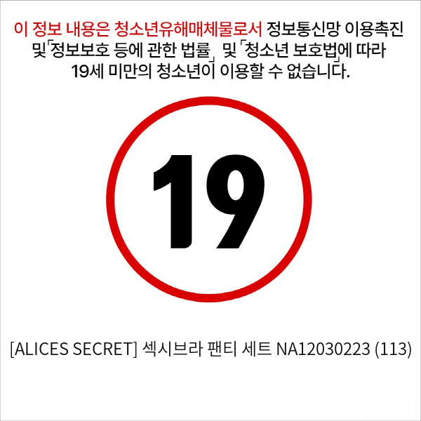 [ALICES SECRET] 섹시브라 팬티 세트 NA12030223 (113)