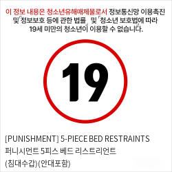 [PUNISHMENT] 5-PIECE BED RESTRAINTS 퍼니시먼트 5피스 베드 리스트리언트 (침대수갑)(안대포함)